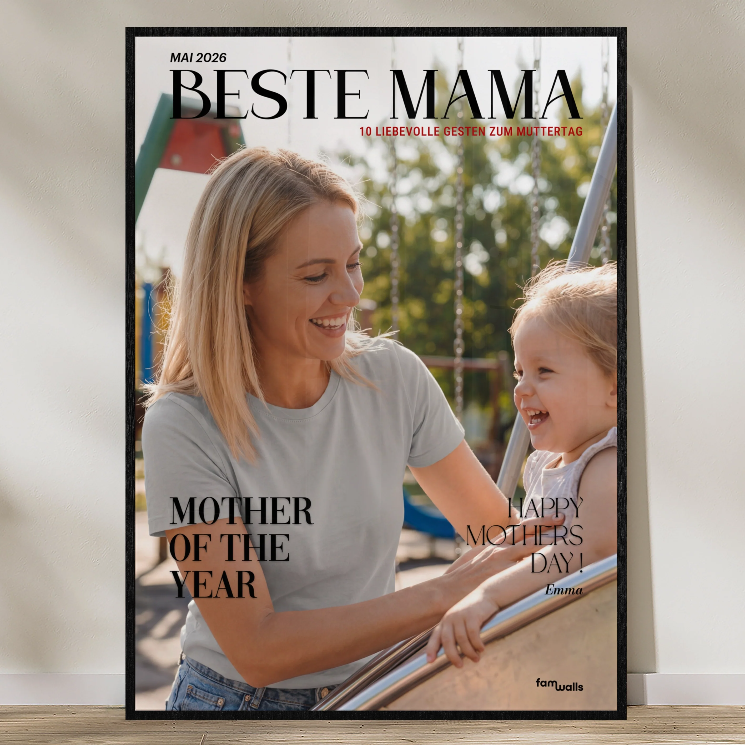 Affiche Personnalisée Magazine "Meilleure Maman"