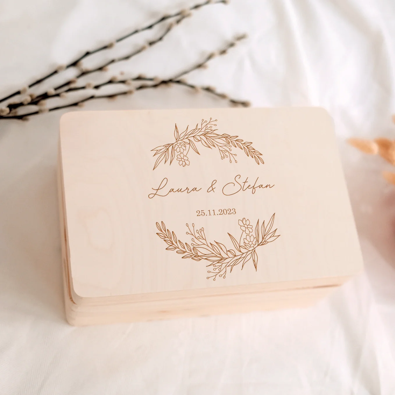 Boîte à souvenirs personnalisée avec gravure « Nom » - Image 8