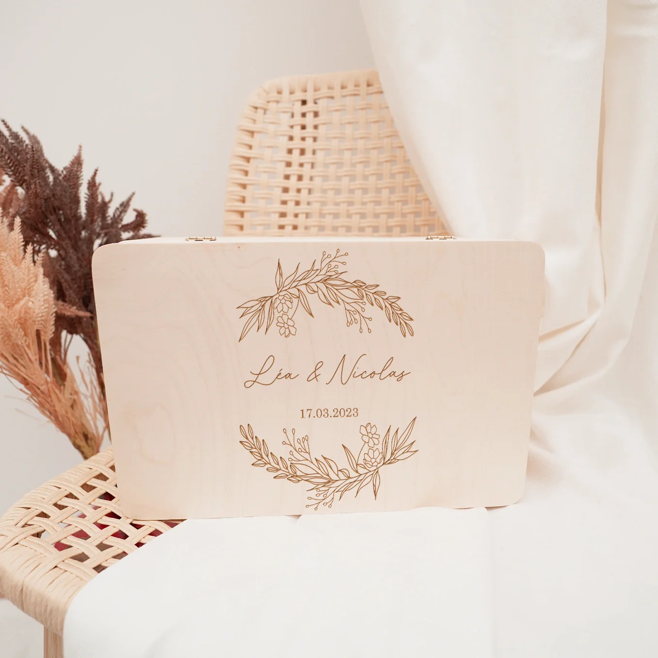 Boîte à souvenirs personnalisée avec gravure « Nom » - Image 9