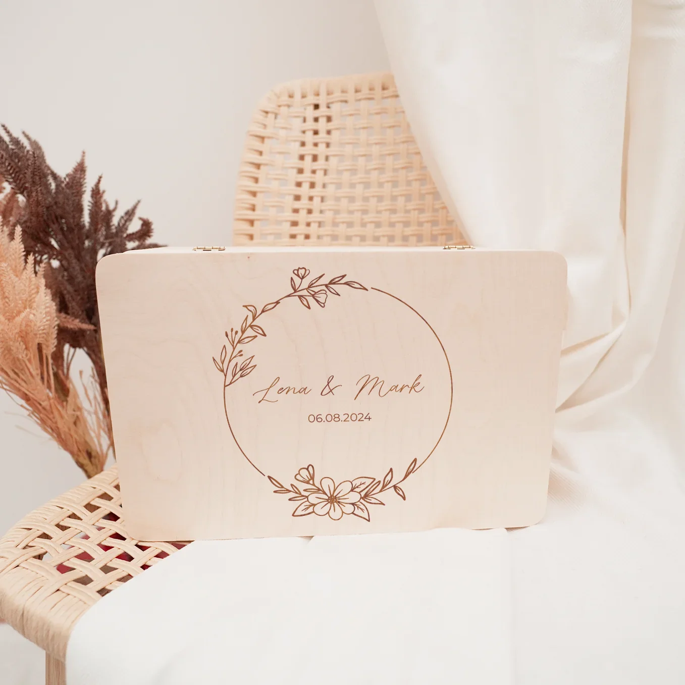 Boîte à souvenirs personnalisée « Mariage »