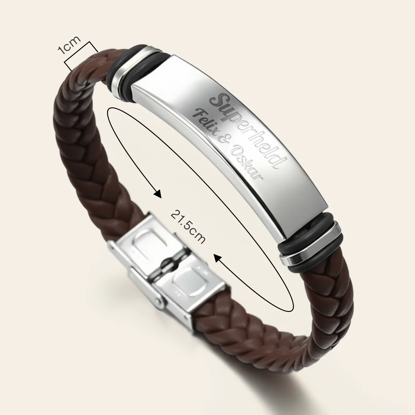Bracelet en cuir personnalisé « Papa » - Image 7