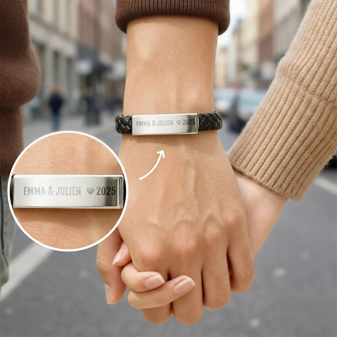 Bracelet en cuir personnalisé « Partenaire » - Image 10