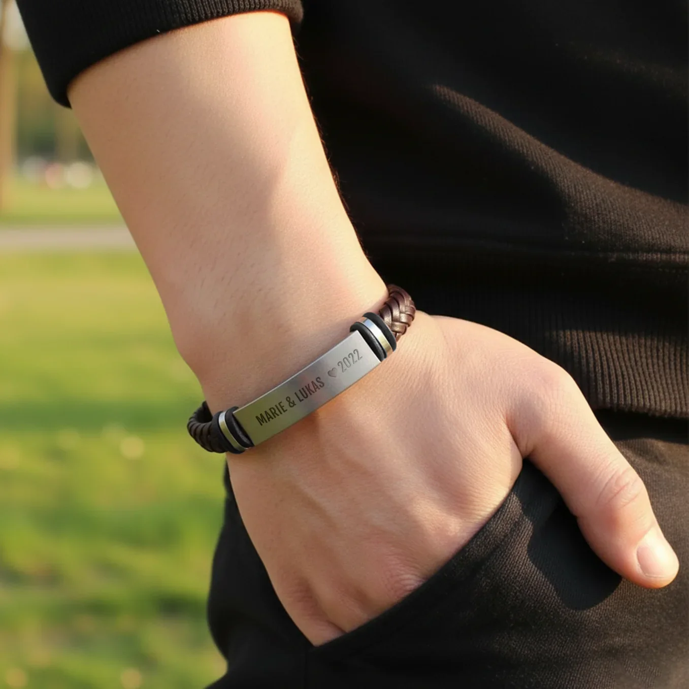 Bracelet en cuir personnalisé « Partenaire » - Image 7