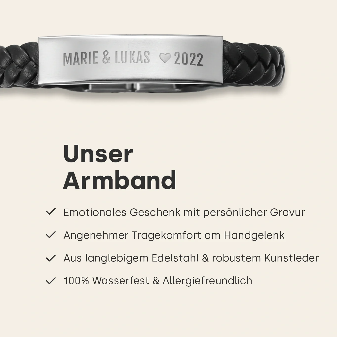 Bracelet en cuir personnalisé « Partenaire » - Image 9