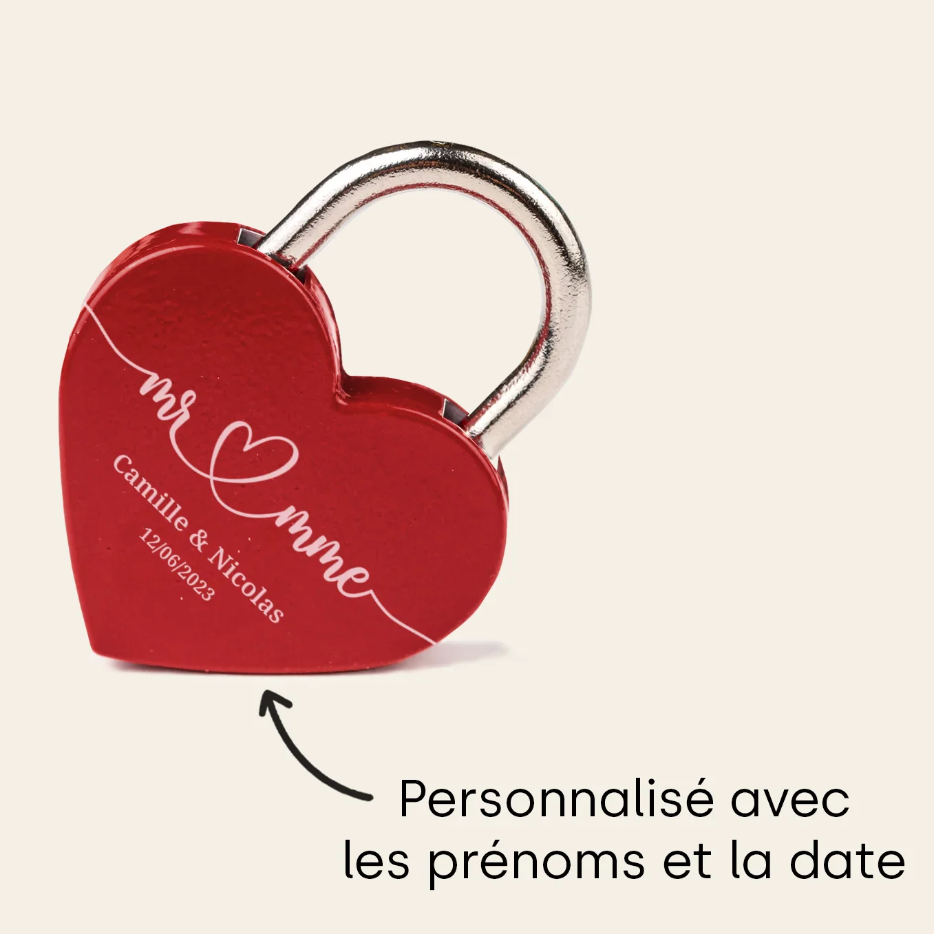 Cadenas d'amour personnalisé « M. et Mme » - Image 11