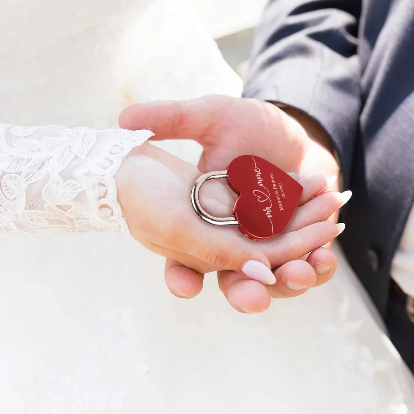 Cadenas d'amour personnalisé « M. et Mme » - Image 15