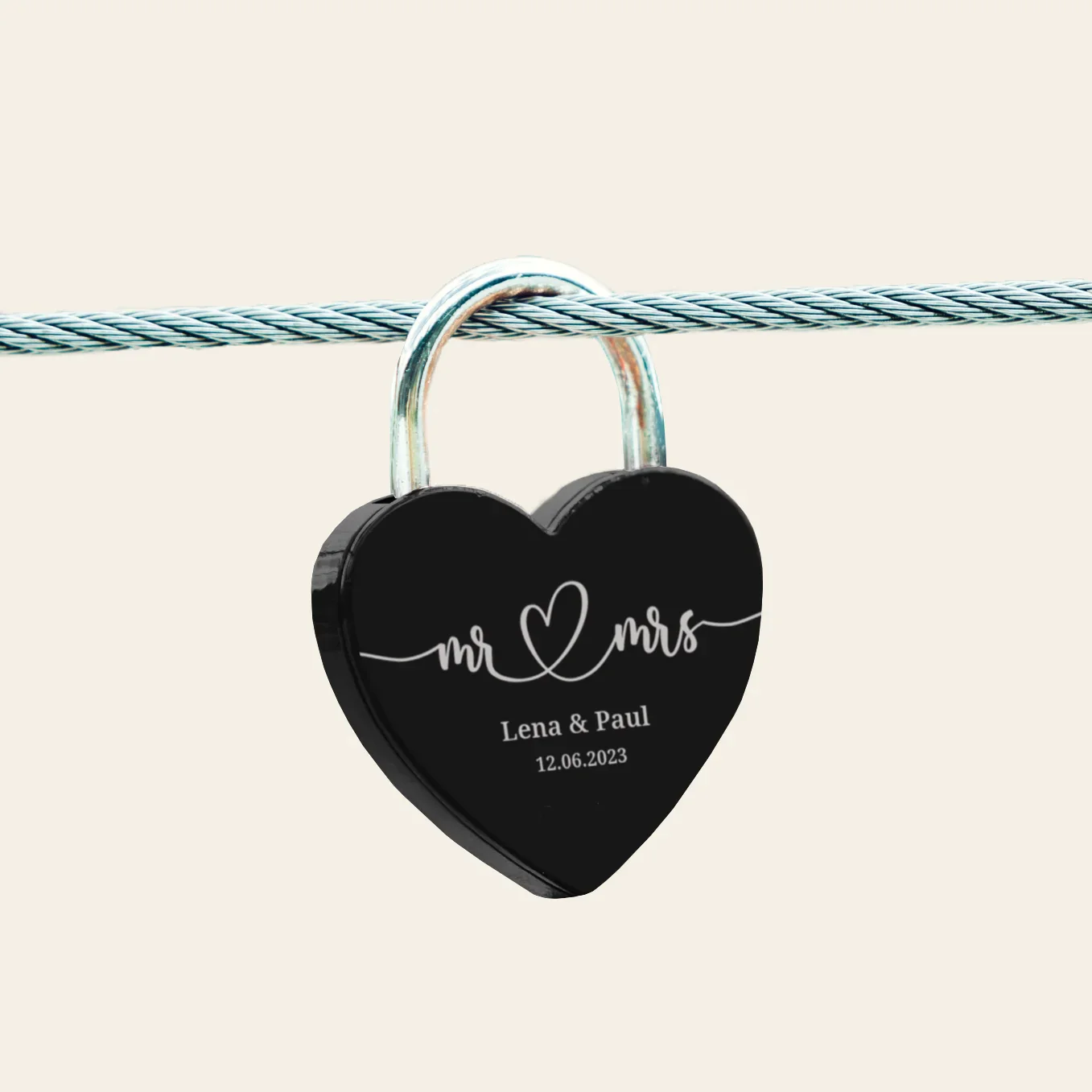 Cadenas d'amour personnalisé « M. et Mme » - Image 5