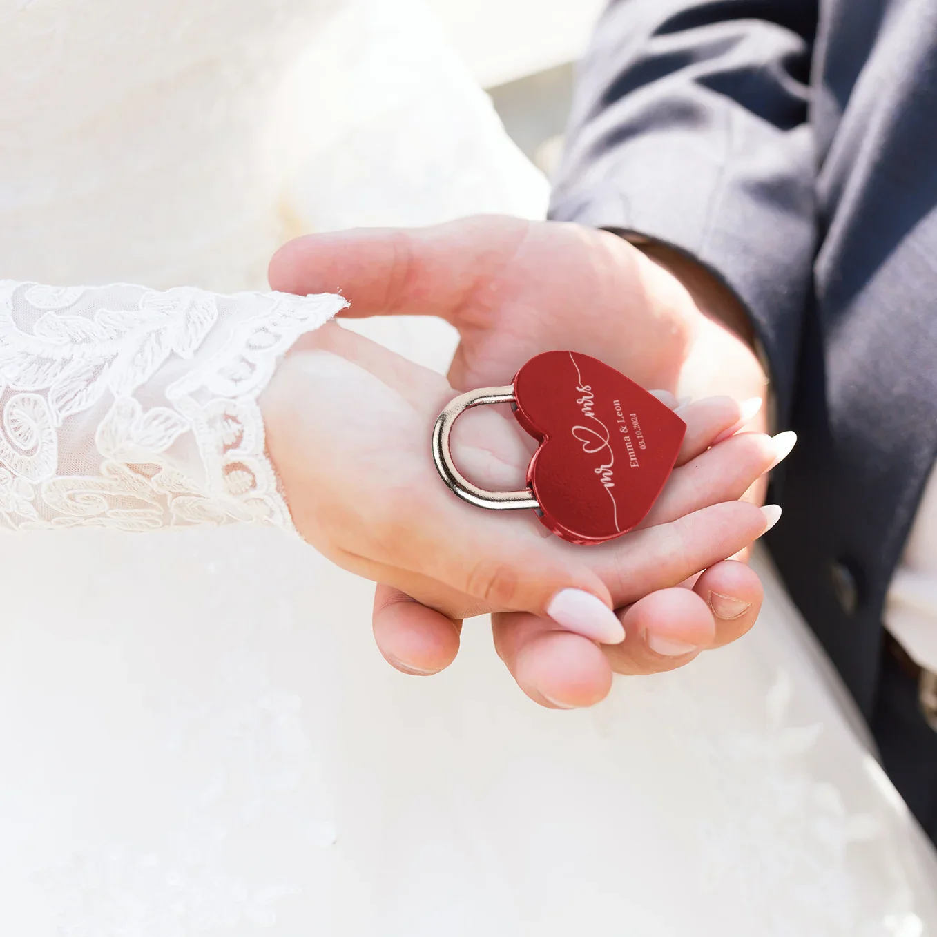 Cadenas d'amour personnalisé « M. et Mme » - Image 6