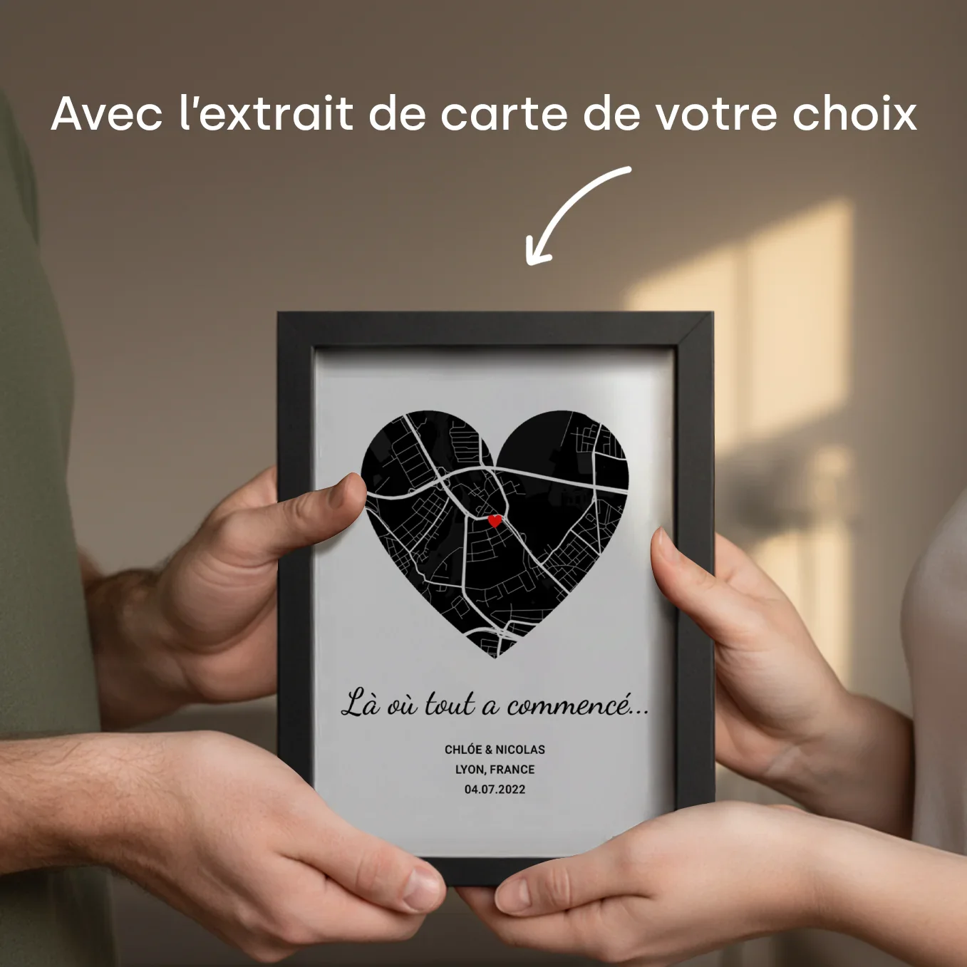 Cadre LED personnalisé « Là où tout a commencé » - Image 7