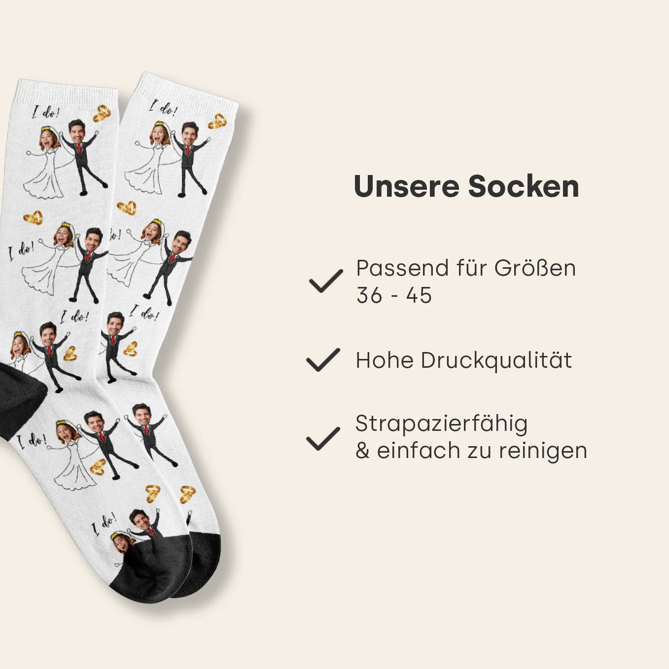 Chaussettes personnalisées « Mariés » - Image 12