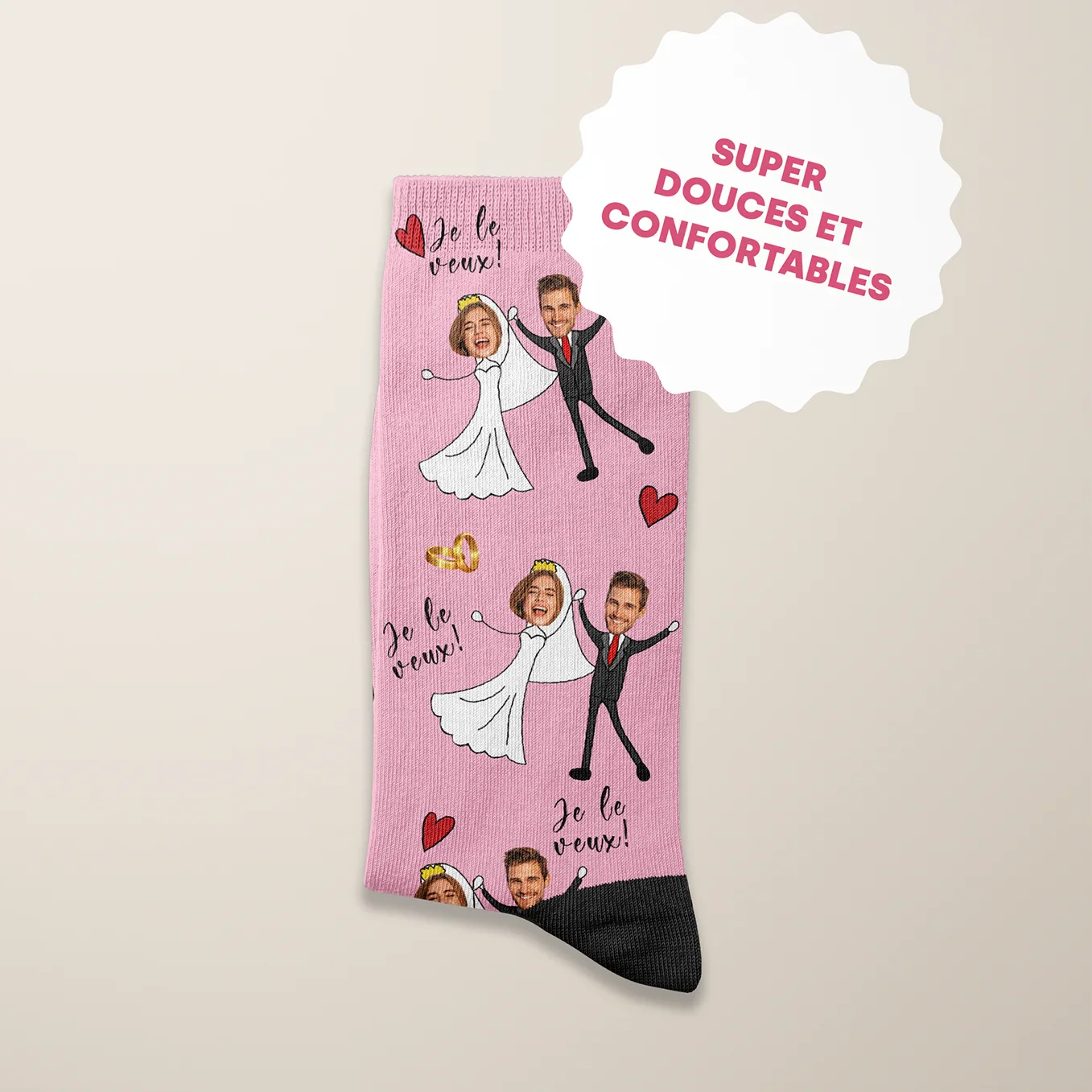 Chaussettes personnalisées « Mariés » - Image 15