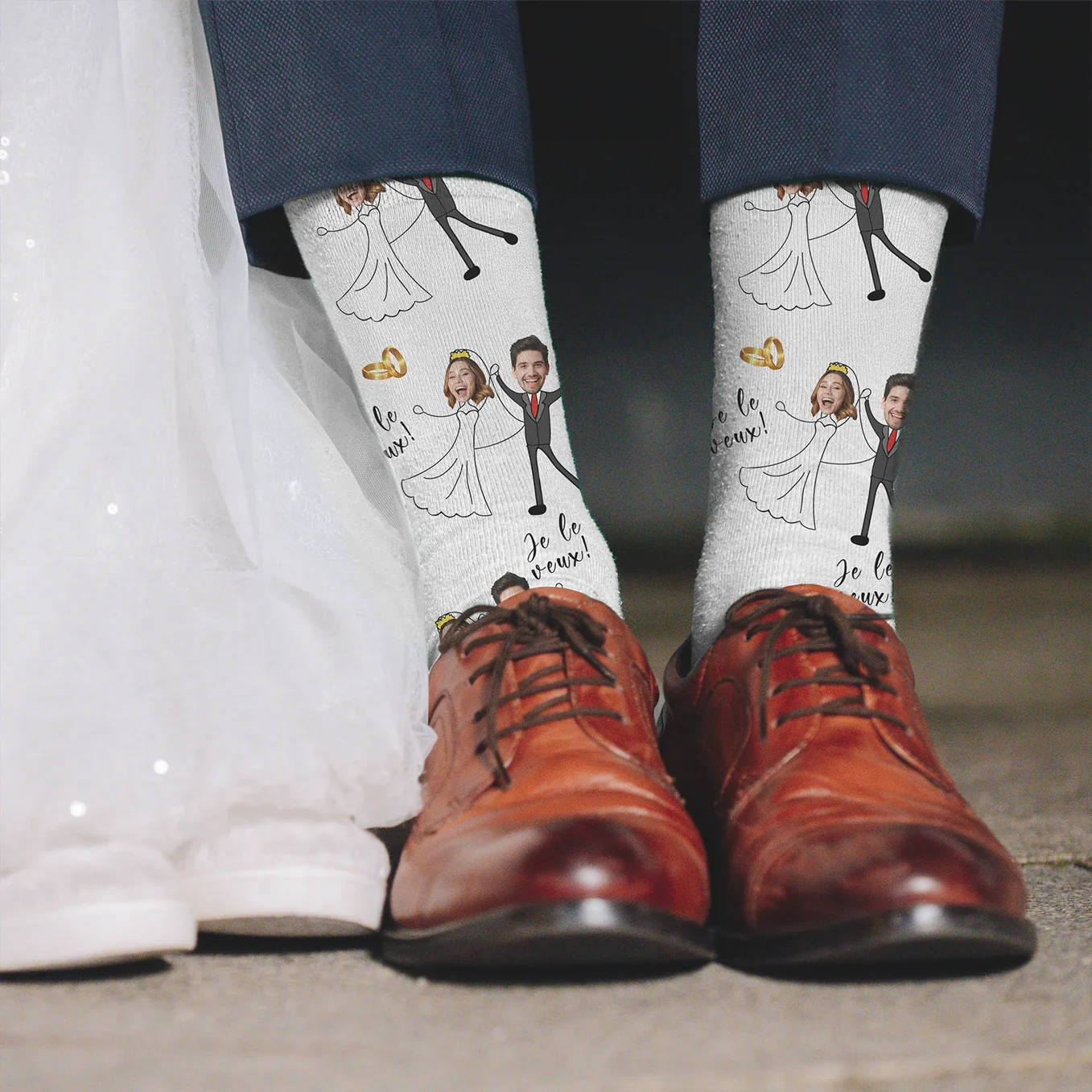 Chaussettes personnalisées « Mariés » - Image 16