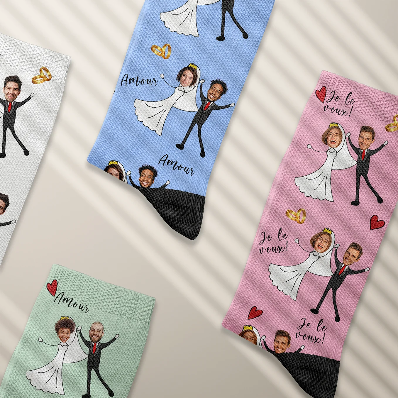 Chaussettes personnalisées « Mariés » - Image 19
