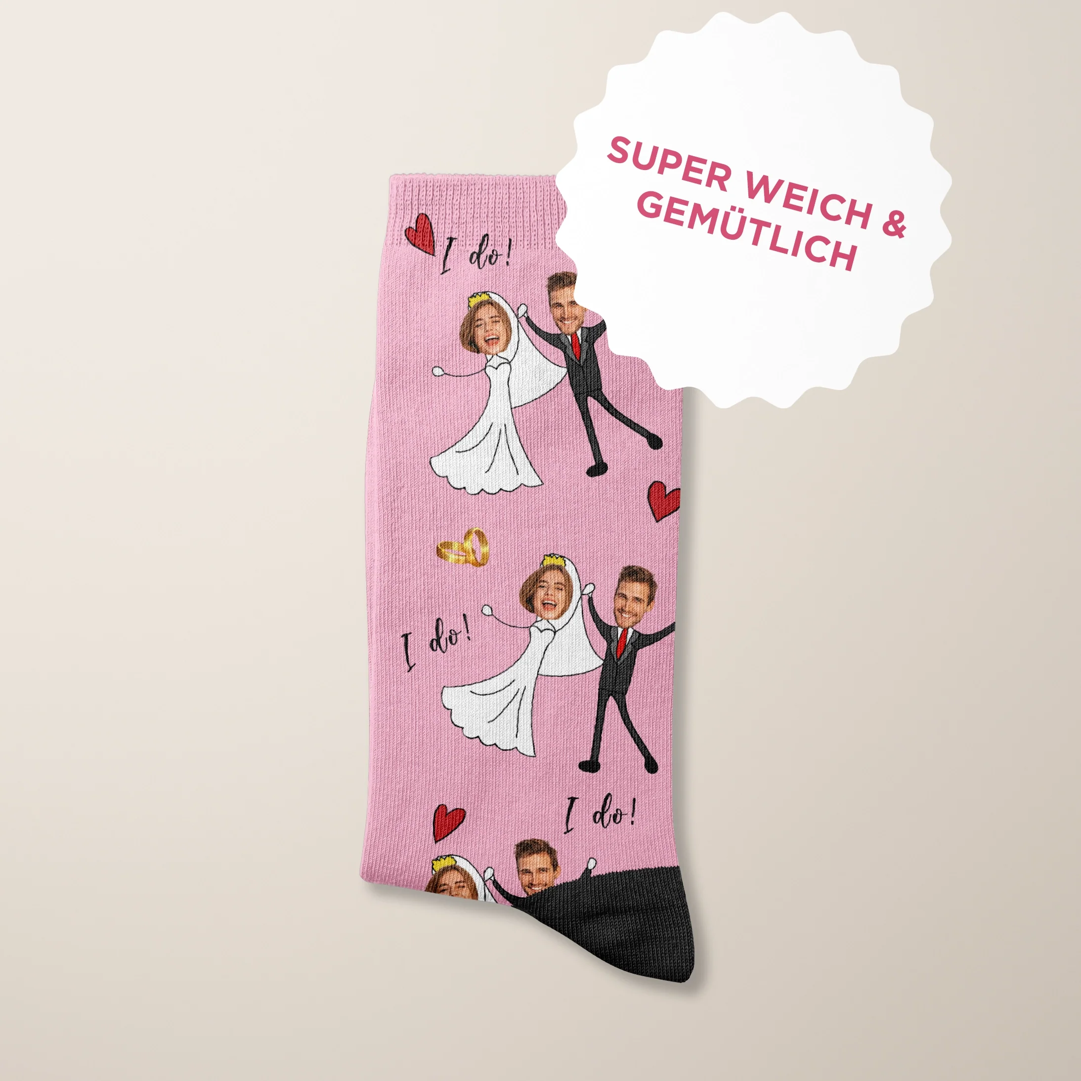 Chaussettes personnalisées « Mariés » - Image 3