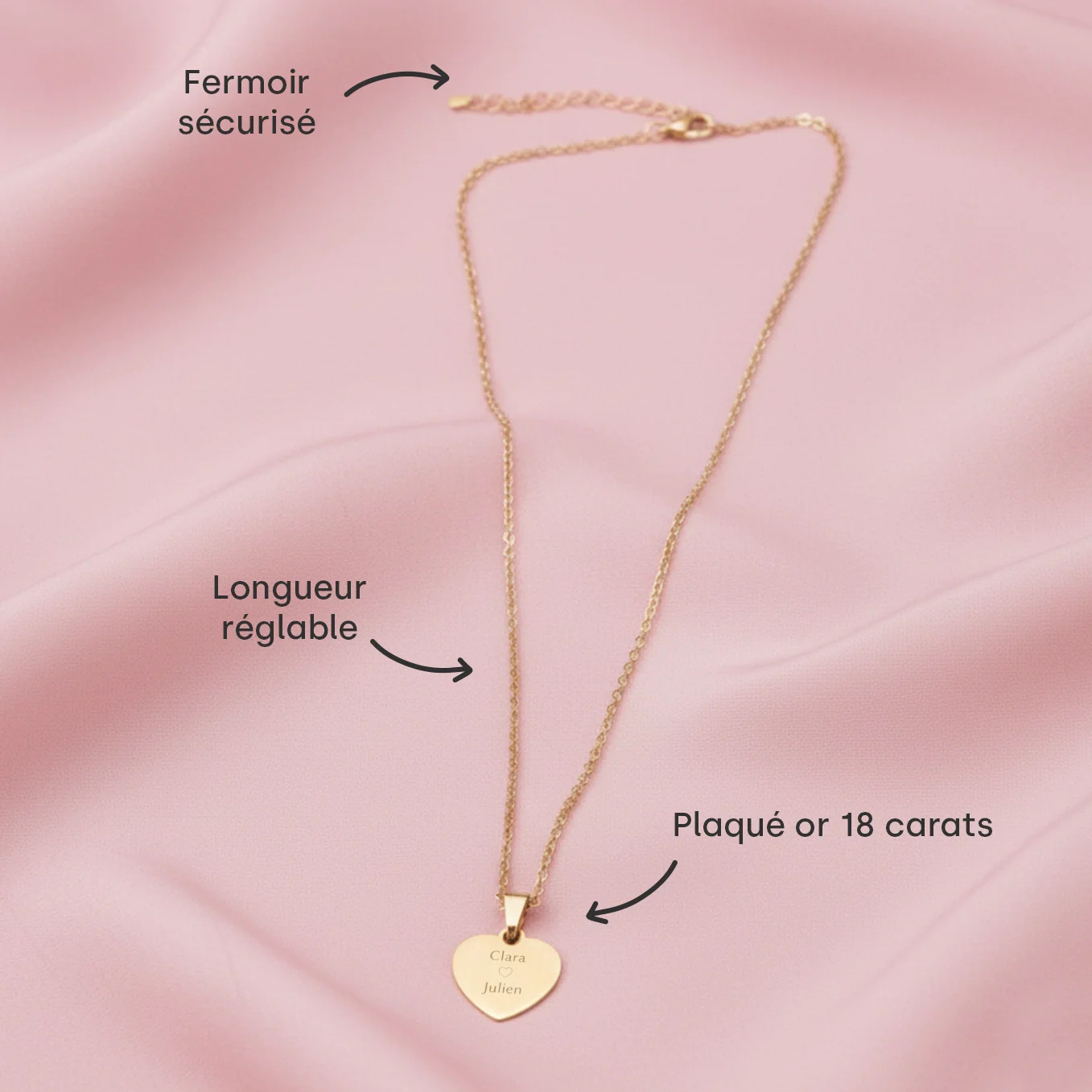 Collier personnalisé cœur « Love » - Image 16