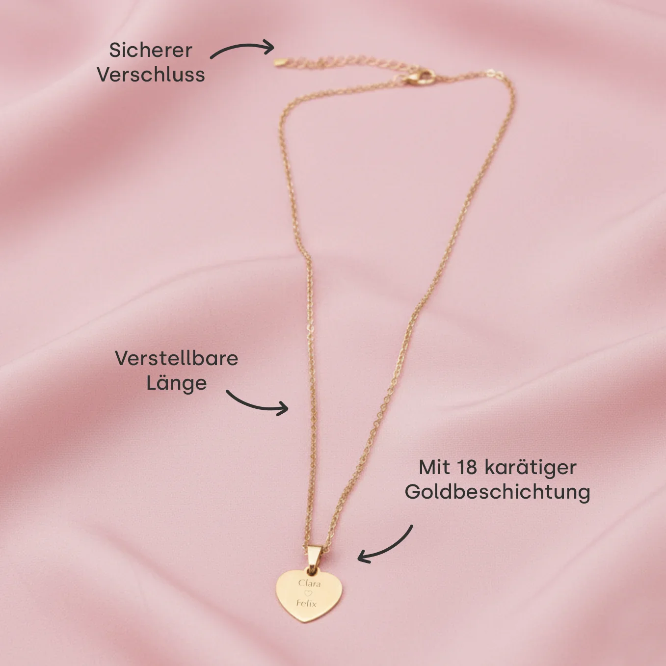 Collier personnalisé cœur « Love » - Image 7