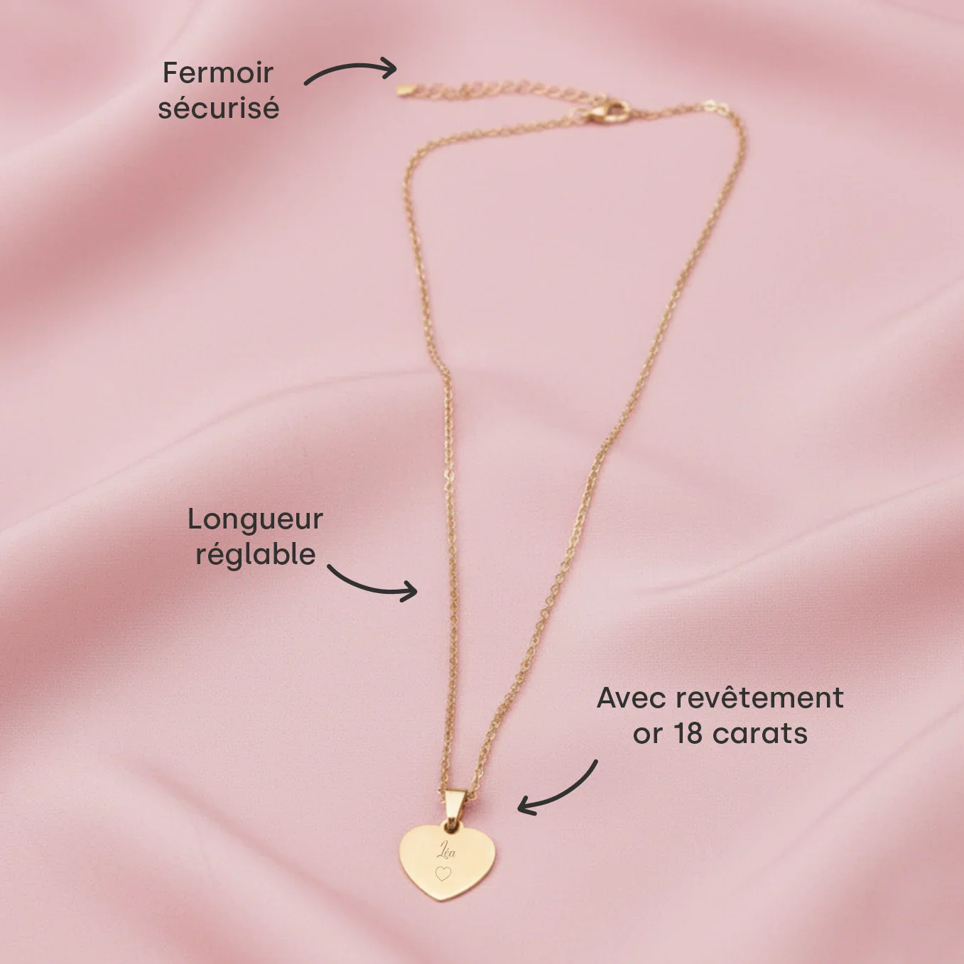 Collier personnalisé cœur "Maman" - Image 11