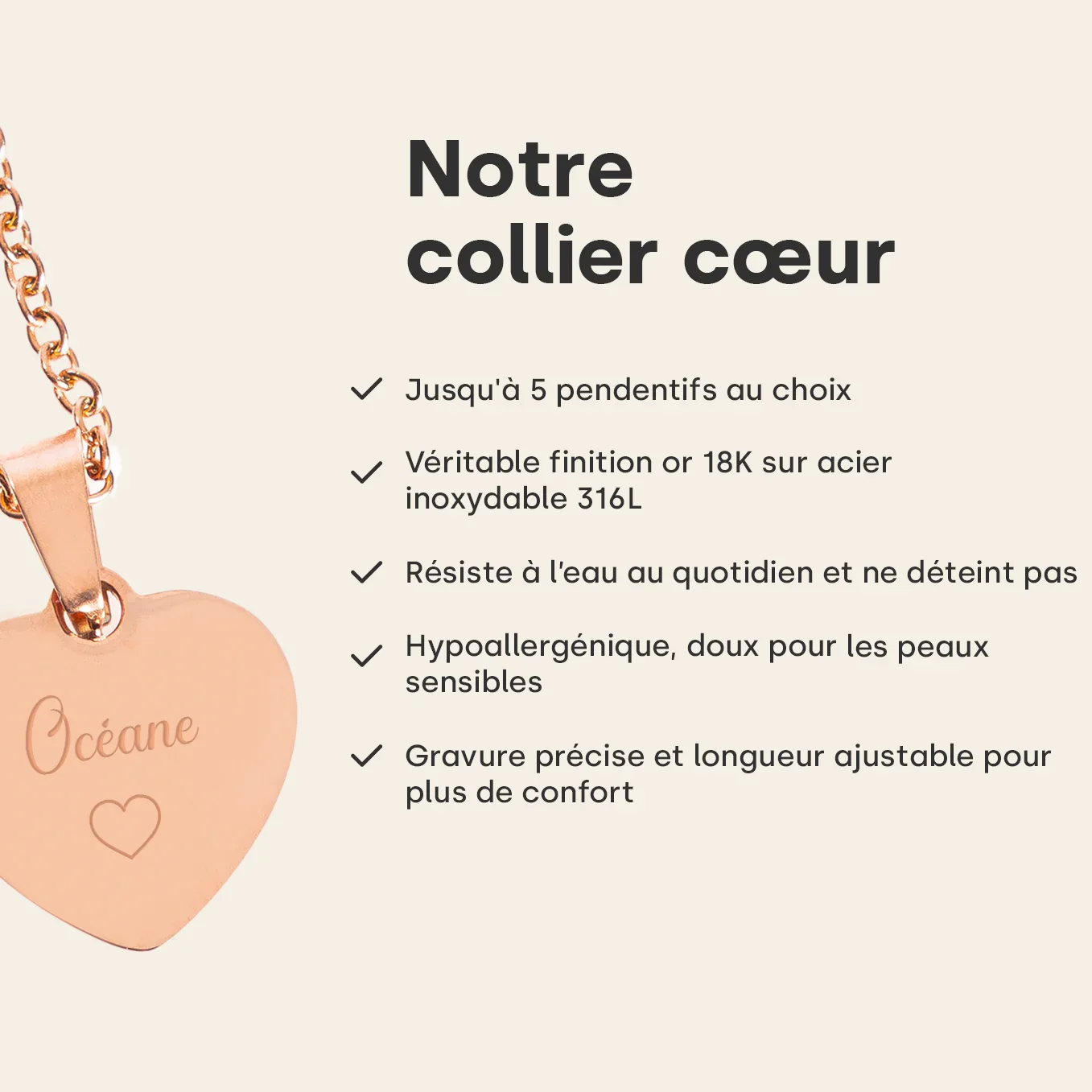 Collier personnalisé cœur "Maman" - Image 12