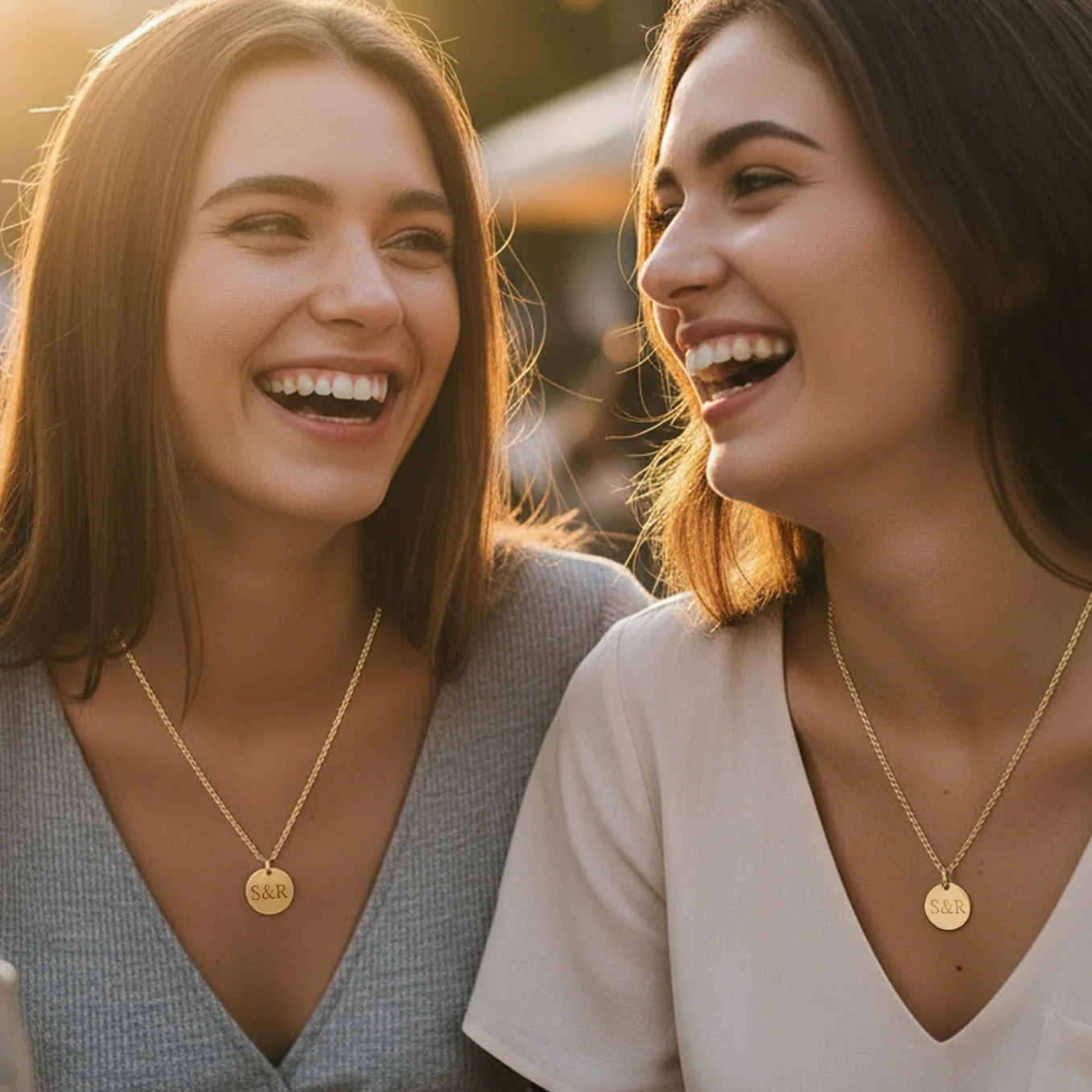 Collier personnalisé avec gravure « Besties » - Image 11