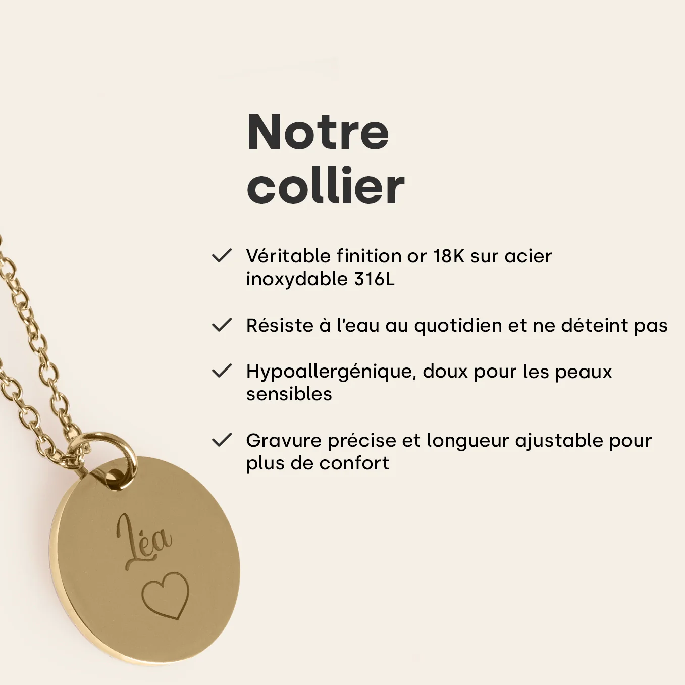 Collier personnalisé avec gravure « Besties » - Image 17