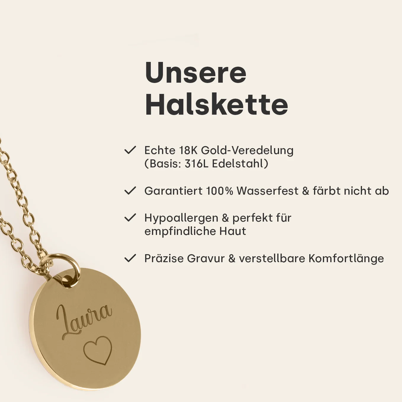 Collier personnalisé avec gravure « Besties » - Image 8