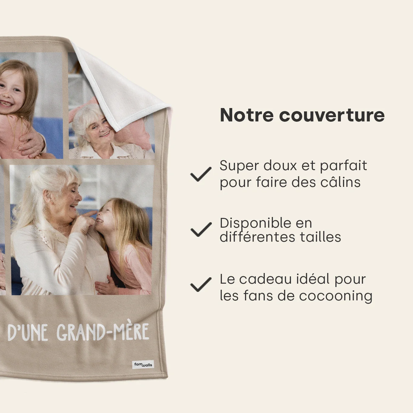 Plaid Photo Personnalisé « Grand-mère » - Image 14