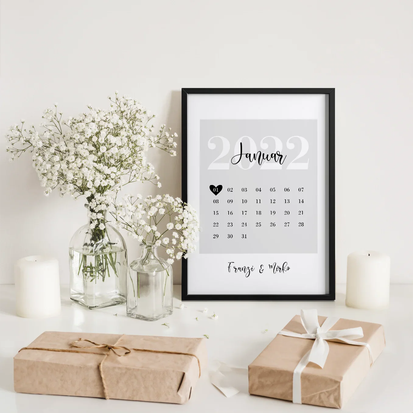 Affiche de mariage personnalisée "Notre date spéciale"