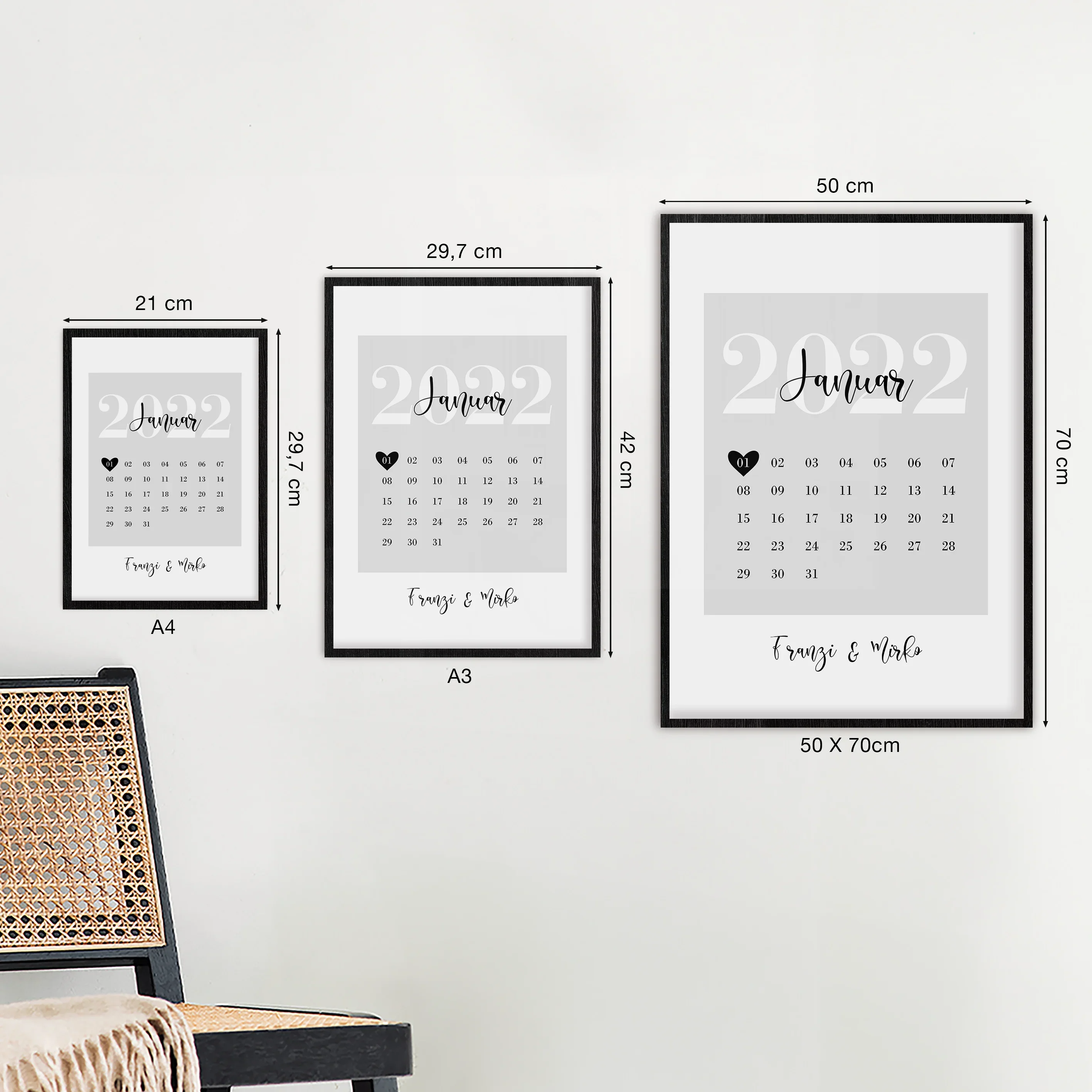 Affiche de mariage personnalisée "Notre date spéciale" - Image 2