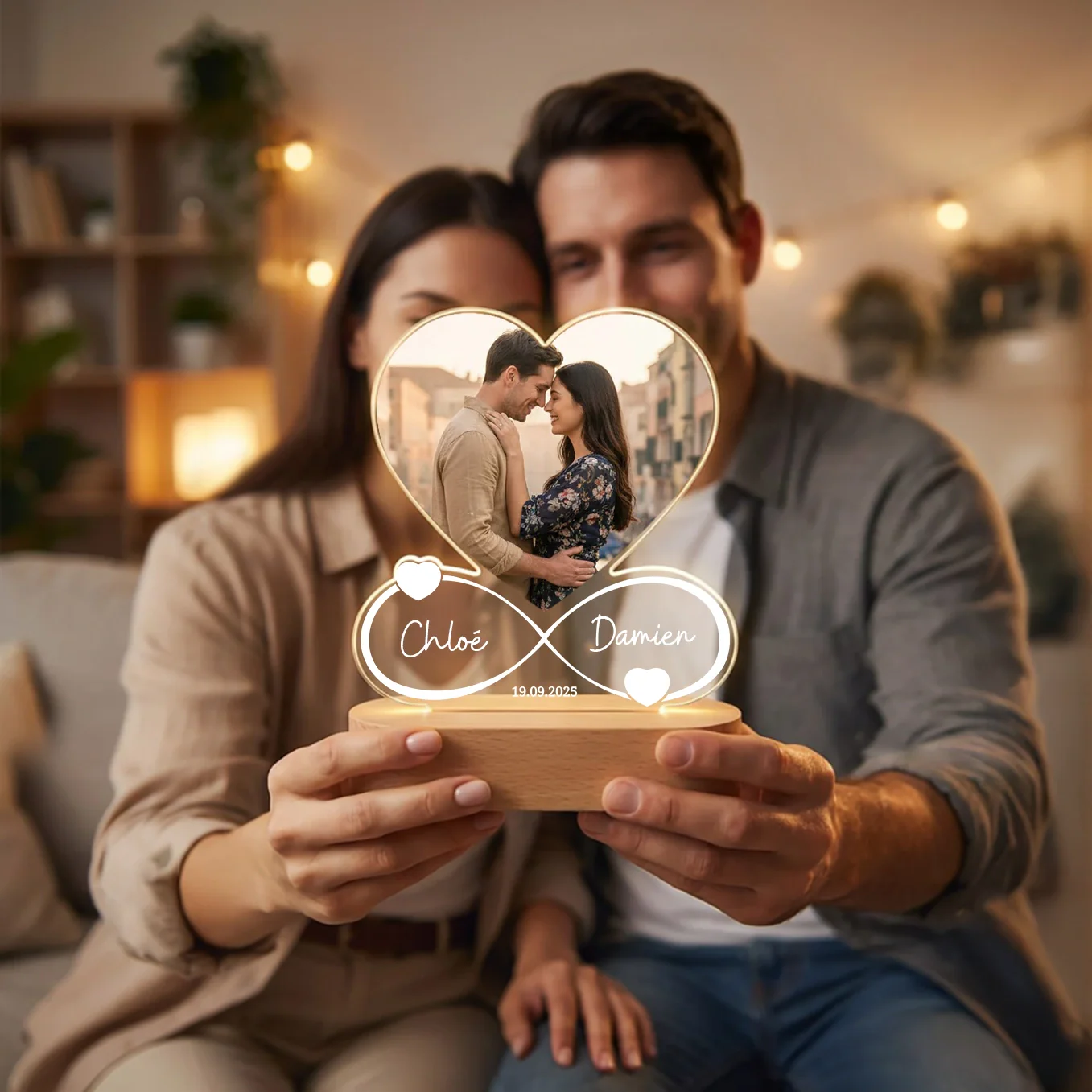 Lampe acrylique personnalisée « Pour toujours » | veilleuse, lumière décorative, lampe de chevet - Image 19