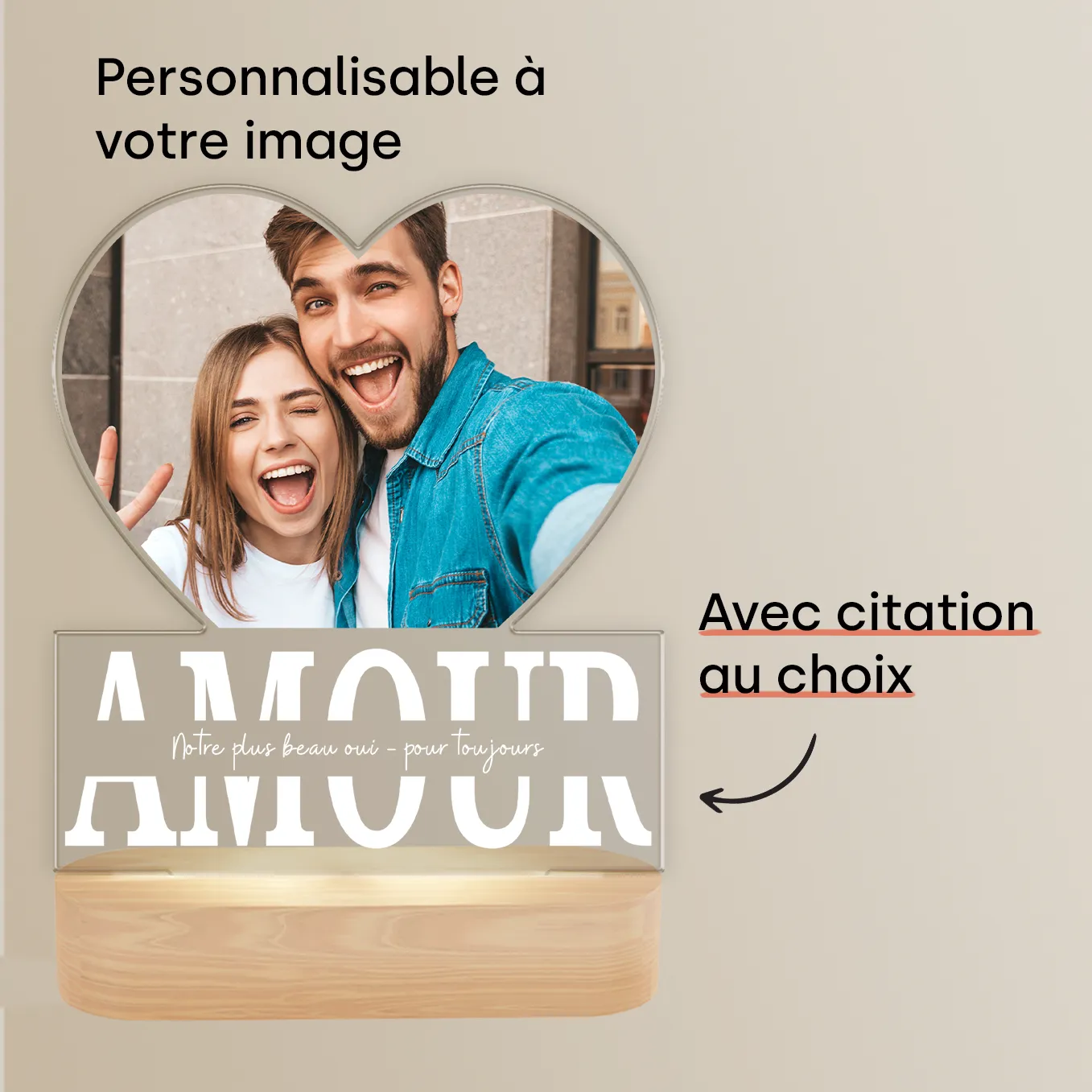 Lampe Acrylique « Amour » avec Photo Personnalisée  - Image 17
