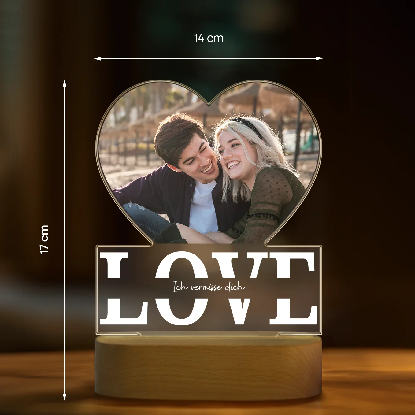 Lampe Acrylique « Amour » avec Photo Personnalisée  - Image 5