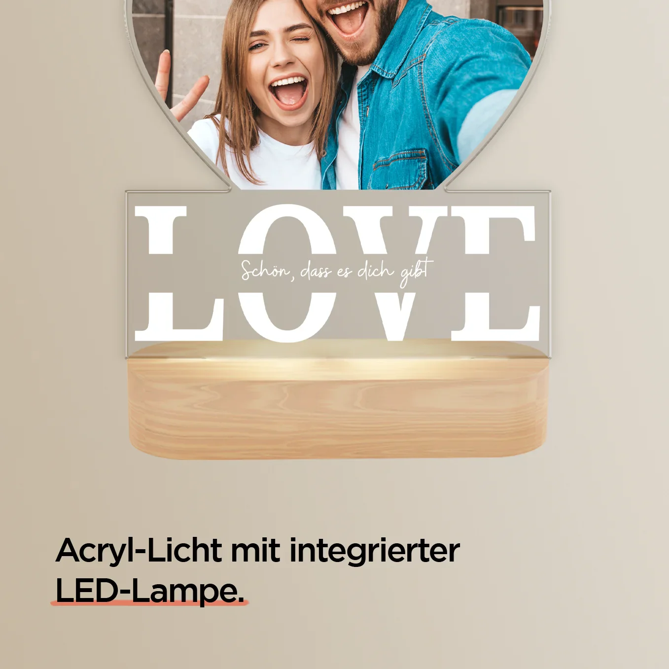Lampe Acrylique « Amour » avec Photo Personnalisée  - Image 8