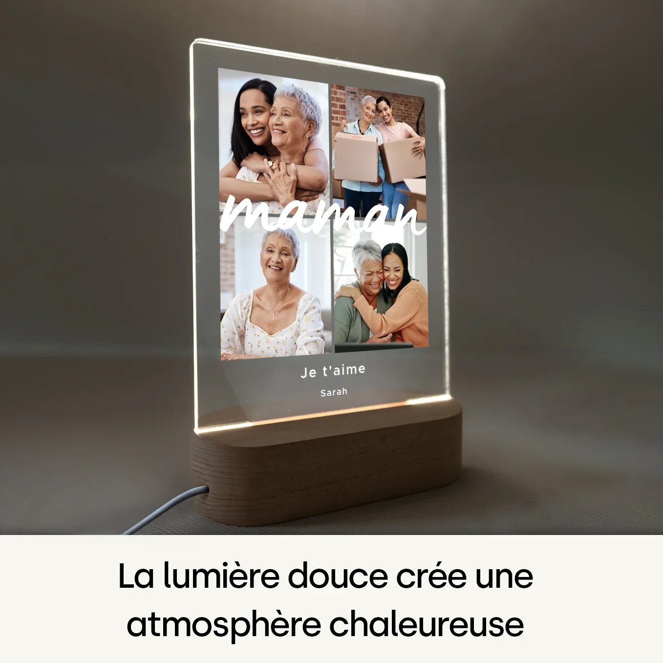 Lampe en acrylique personnalisée « Maman » | Veilleuse, lumière décorative, lumière d'ambiance - Image 13