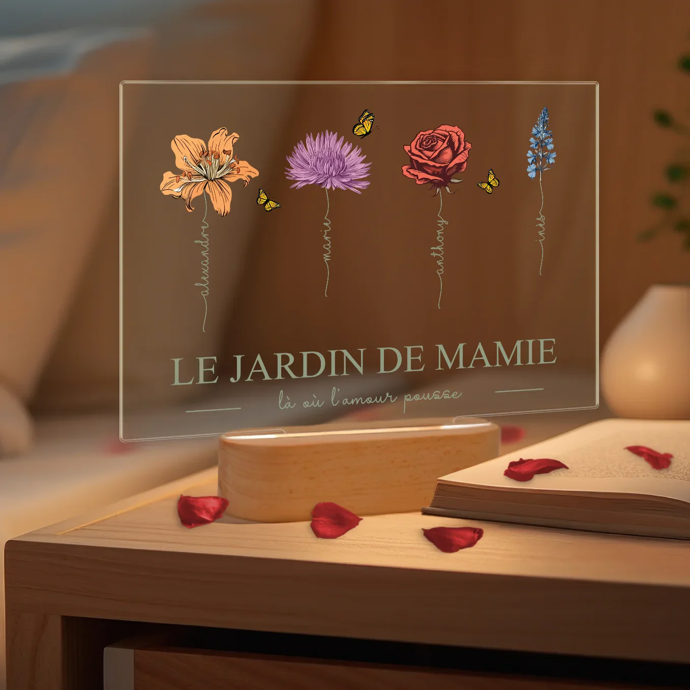 Lampe Acrylique Personnalisée « Le Jardin de Mamie » - Image 12