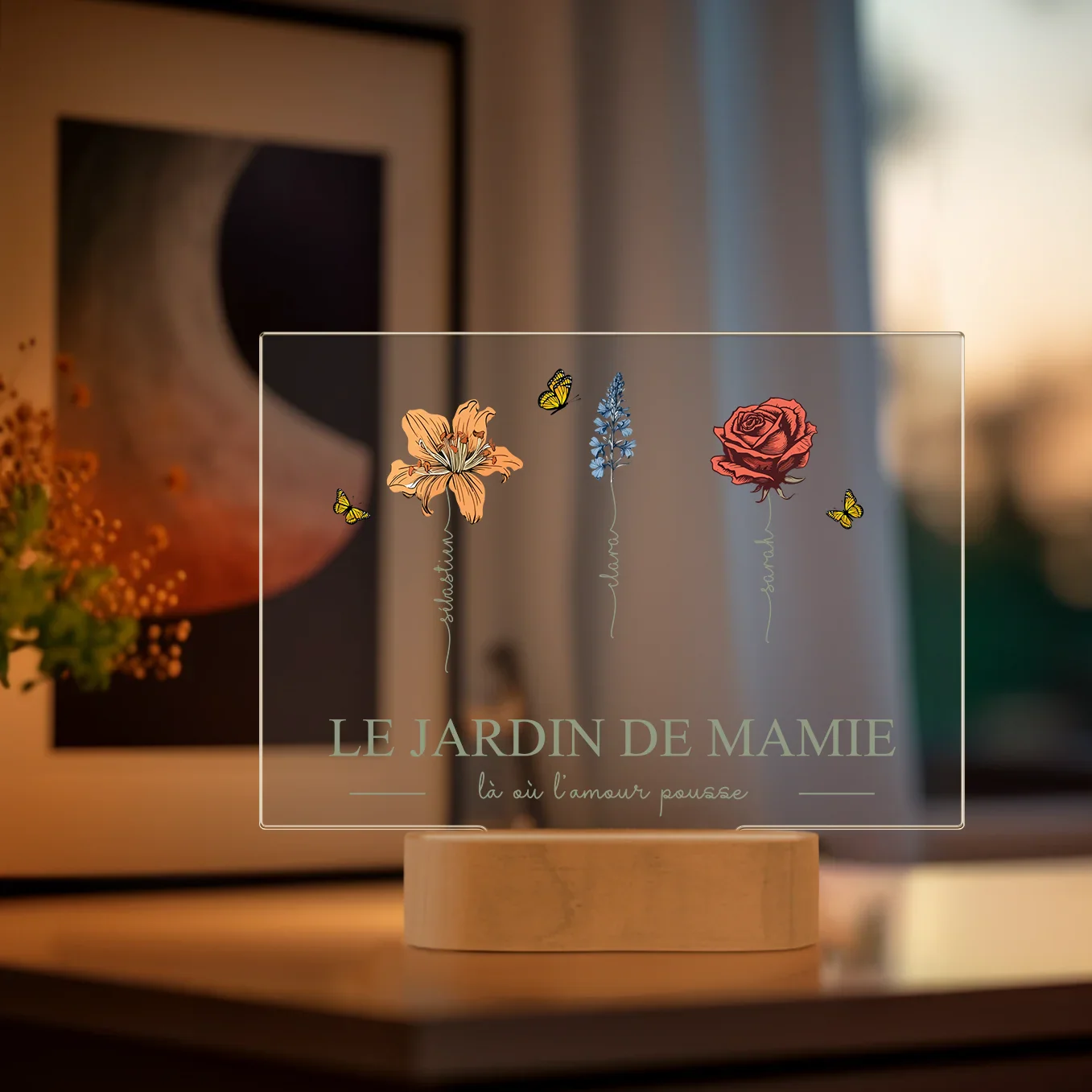 Lampe Acrylique Personnalisée « Le Jardin de Mamie » - Image 17