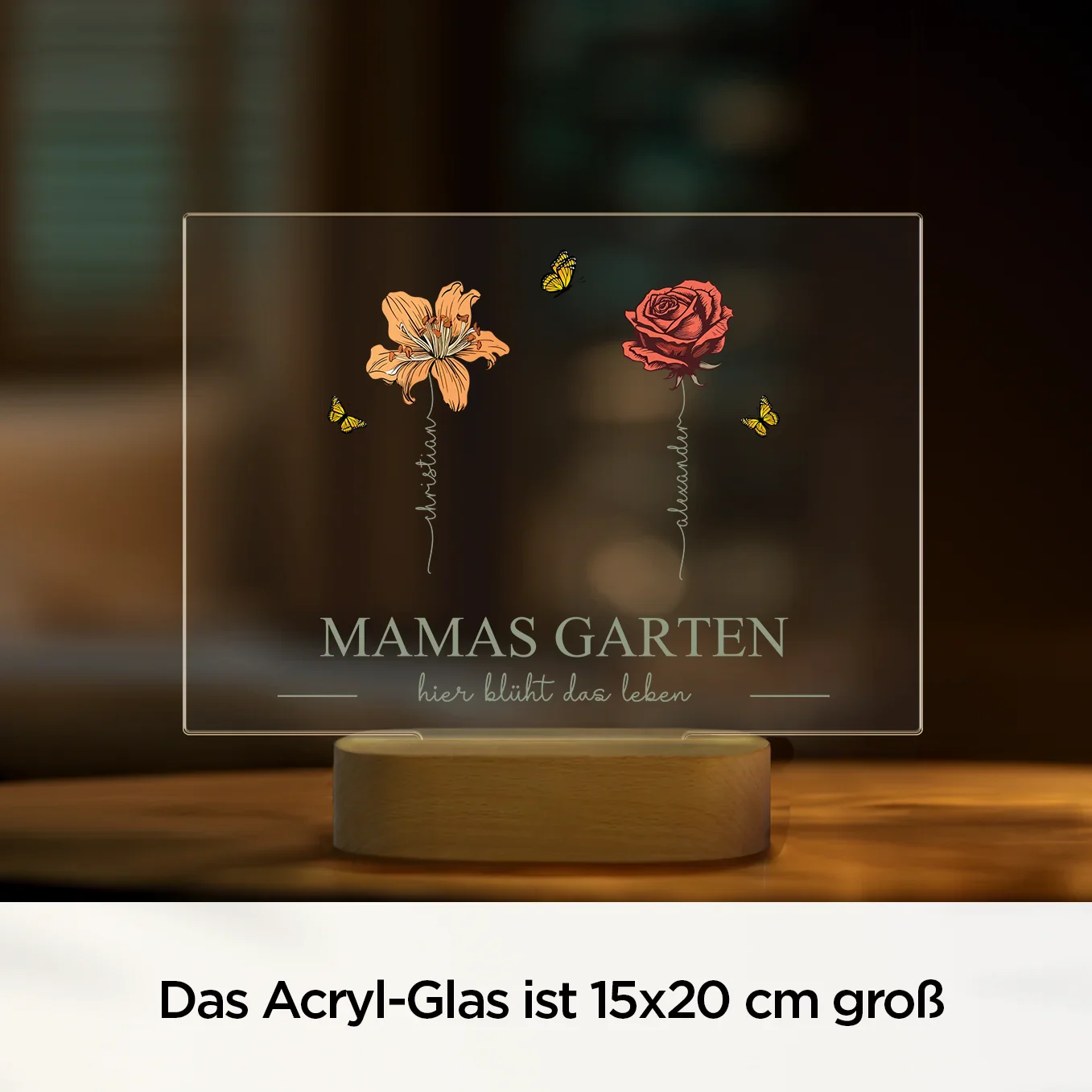 Lampe Acrylique Personnalisée « Le Jardin de Mamie » - Image 7