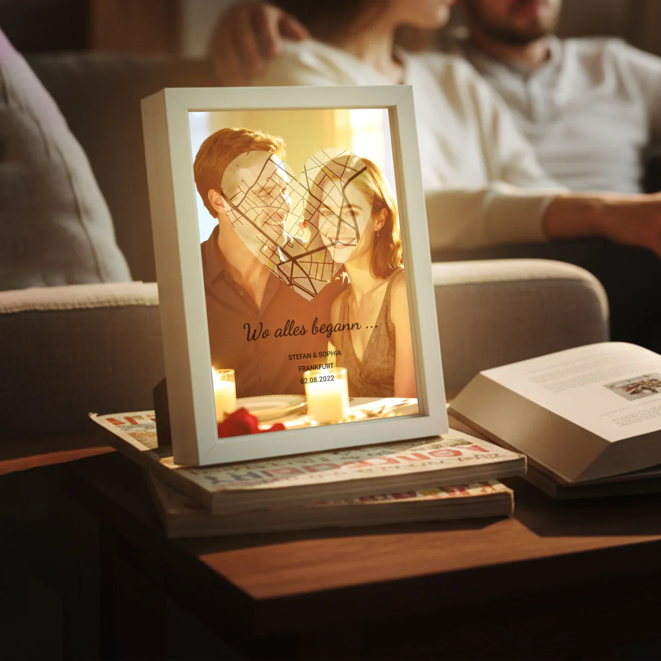 LED Bilderrahmen mit personalisiertem Bild "Wo alles begann" - Image 7