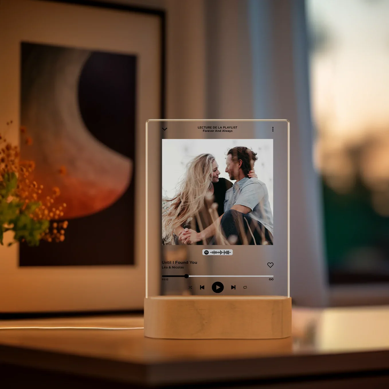 Lumière acrylique personnalisée « Chanson préférée » – Veilleuse - Image 4