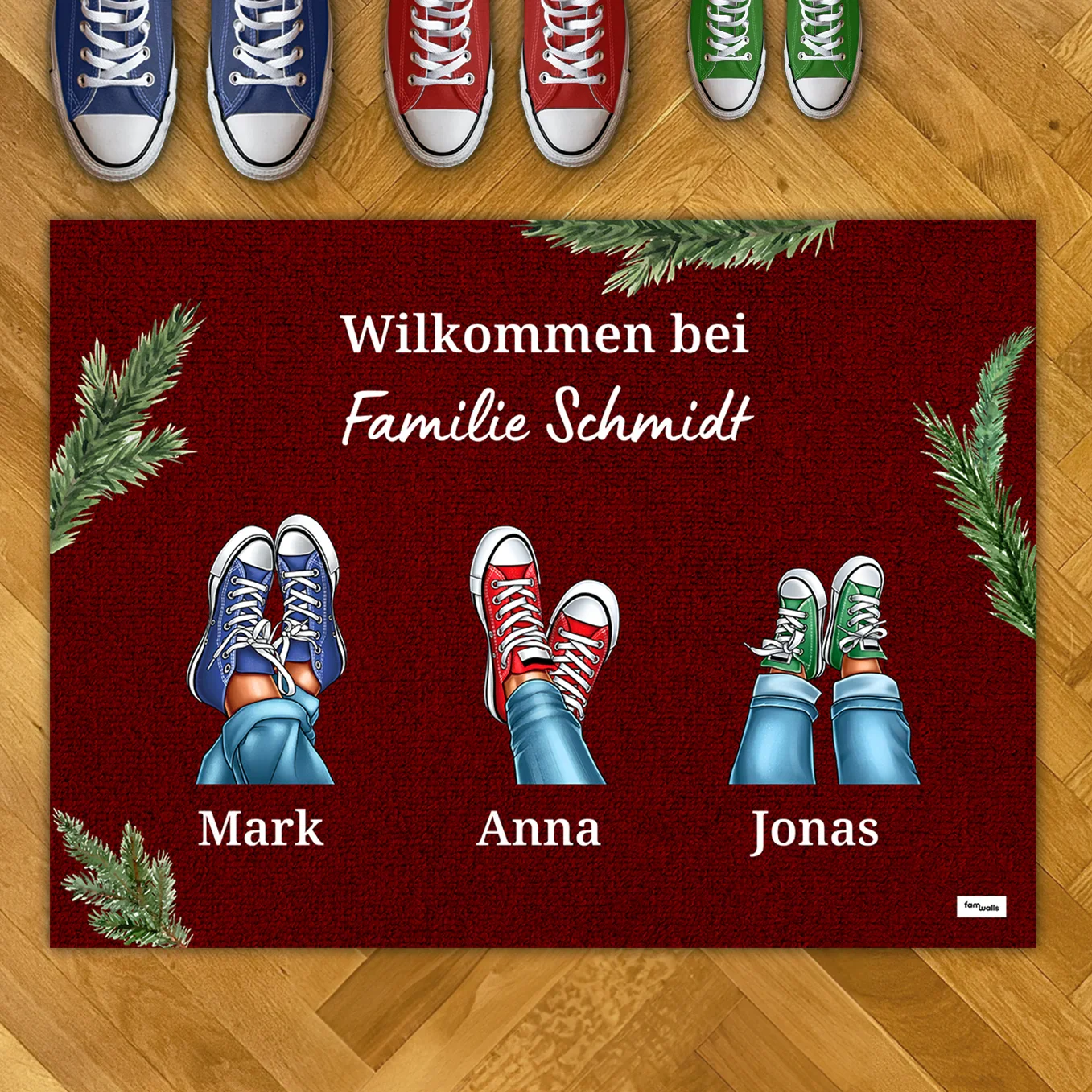 Paillasson personnalisé « Vos Baskets » – Noël - Image 3