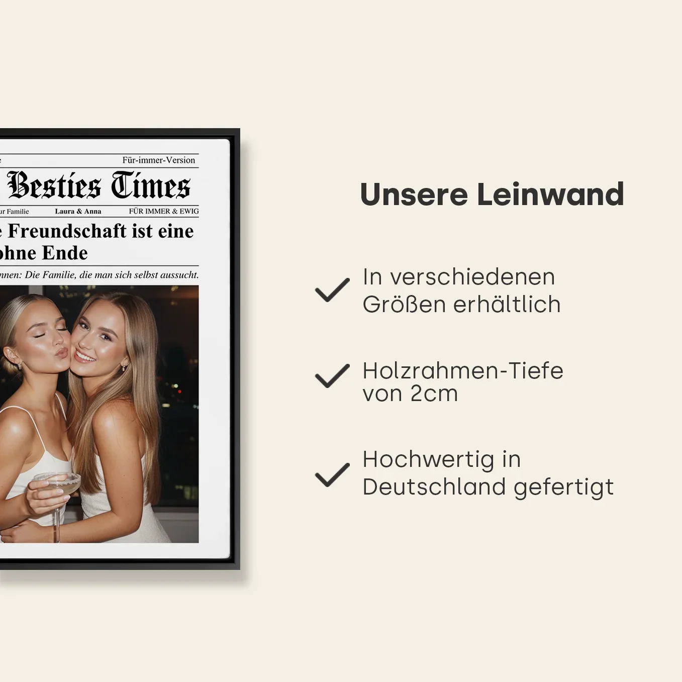 Personalisierte Magazin Leinwand "Besties Times" - Image 11
