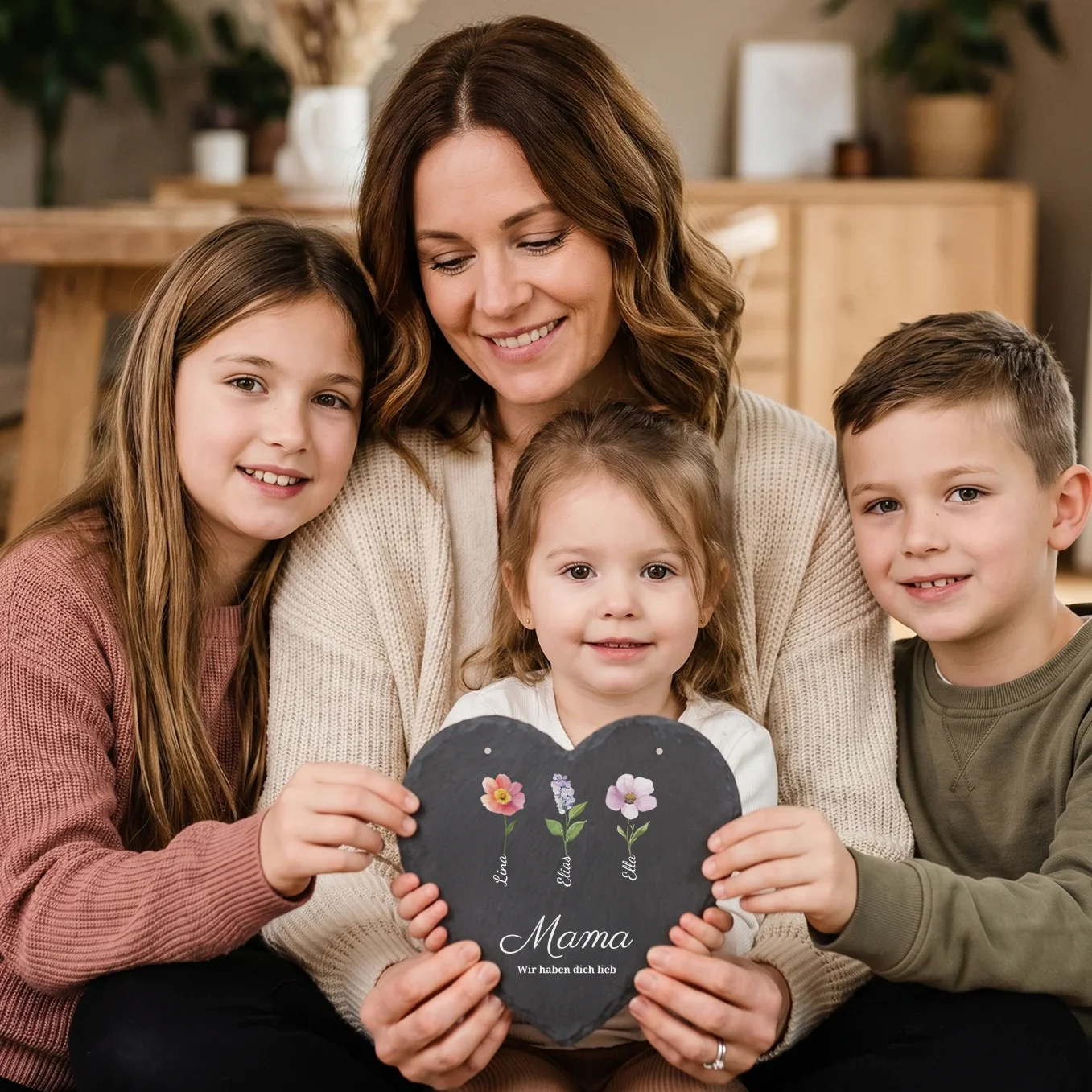 Personalisierte Schieferplatte "Blumen für Mama" - Image 3