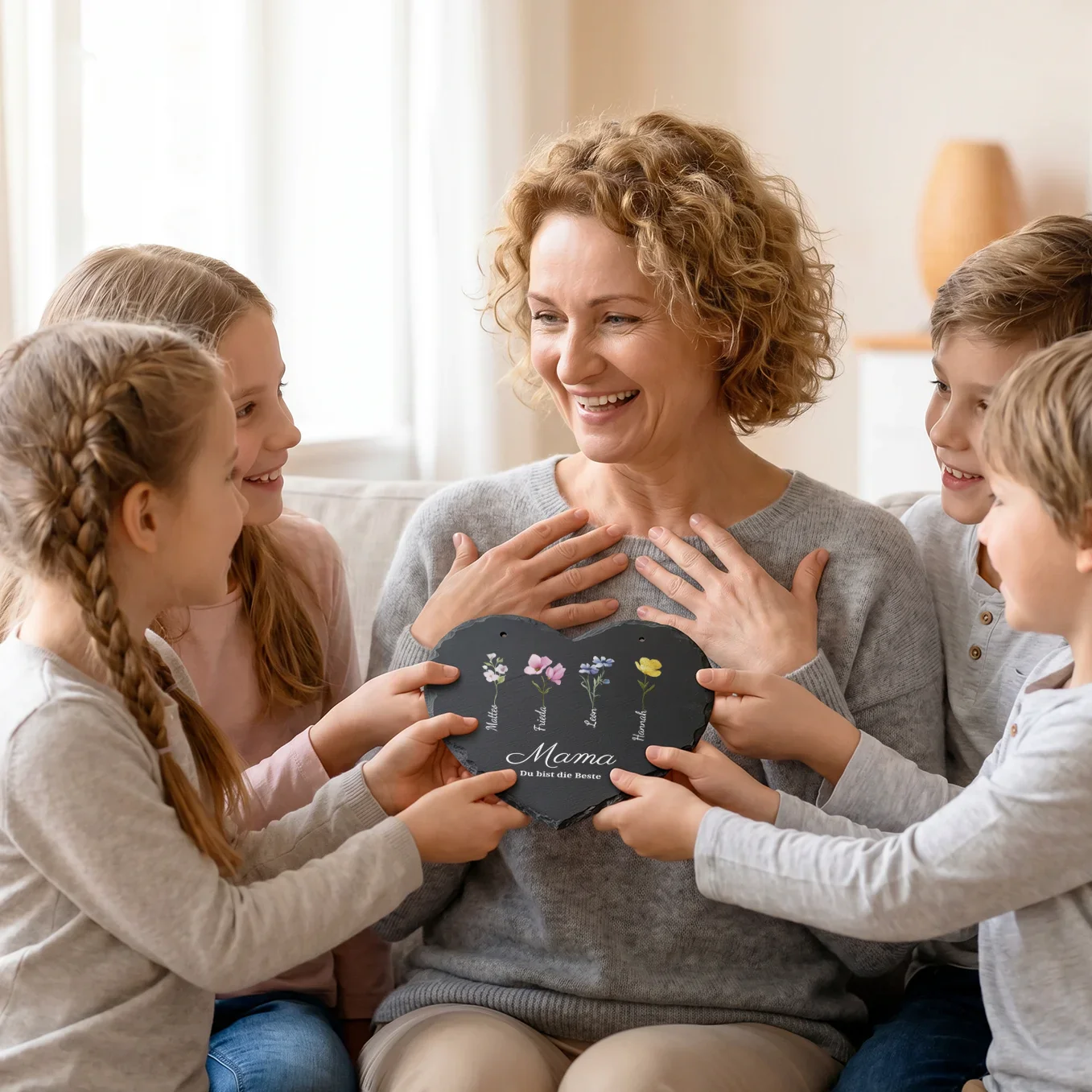 Personalisierte Schieferplatte "Blumen für Mama" - Image 9