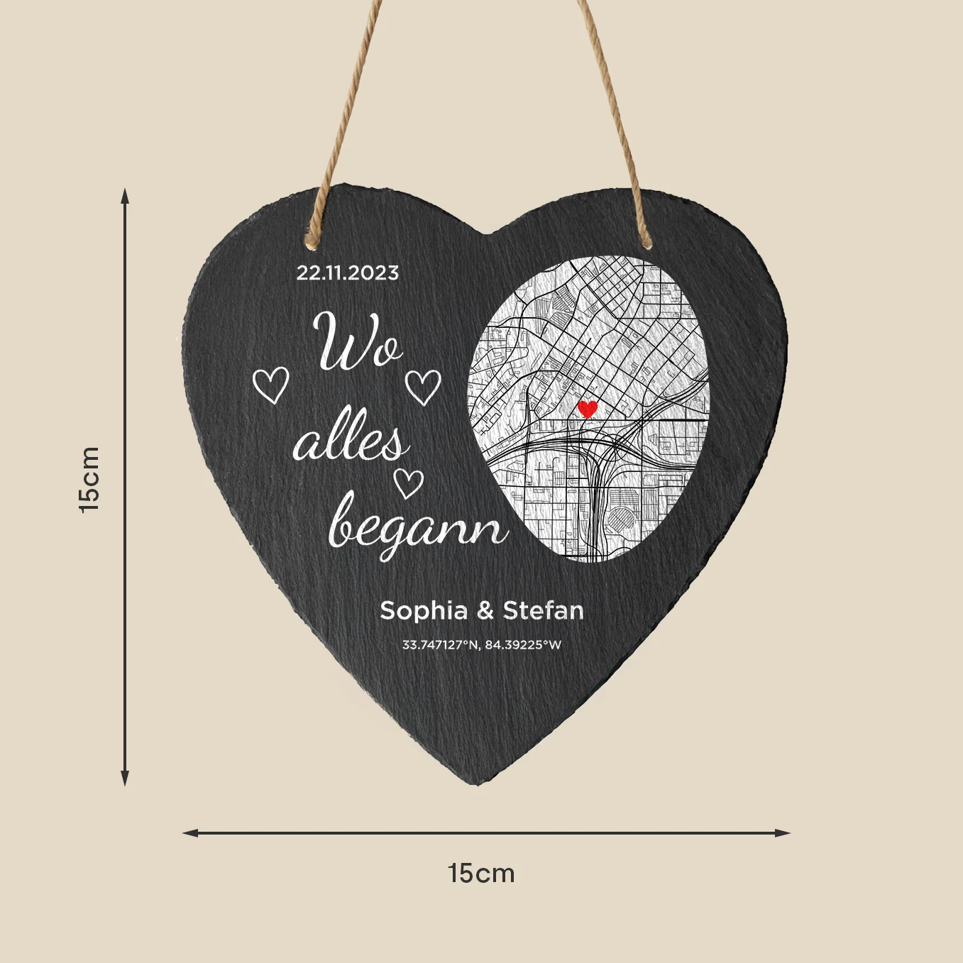 Personalisierte Schieferplatte "Wo alles begann" - Image 10
