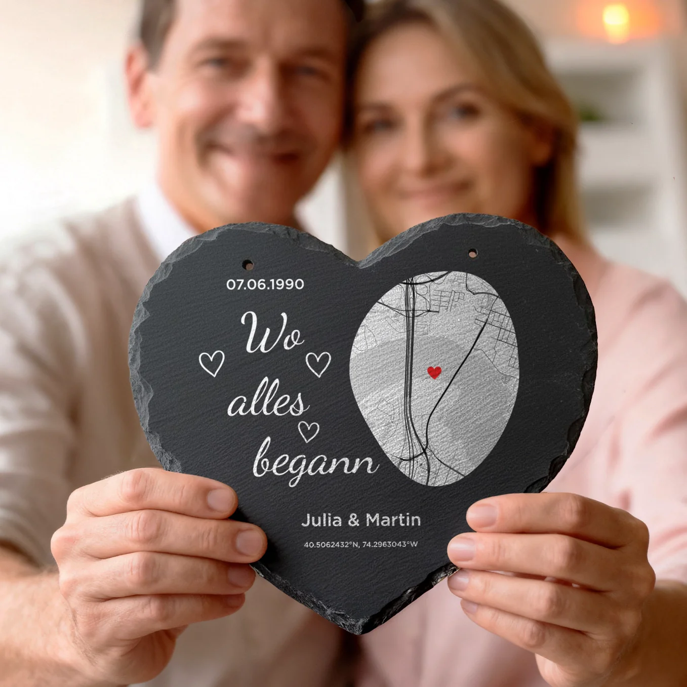 Personalisierte Schieferplatte "Wo alles begann" - Image 3