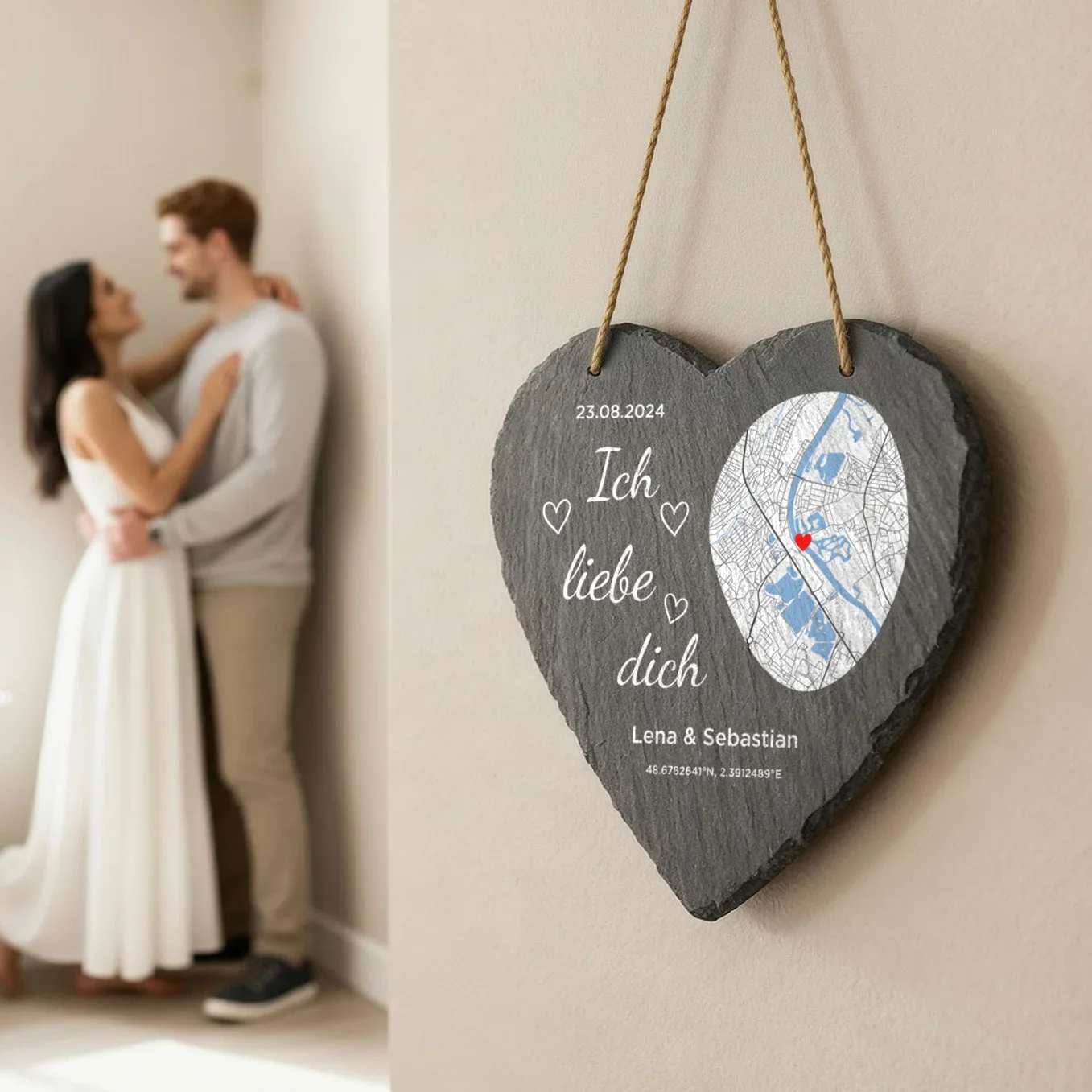 Personalisierte Schieferplatte "Wo alles begann" - Image 5