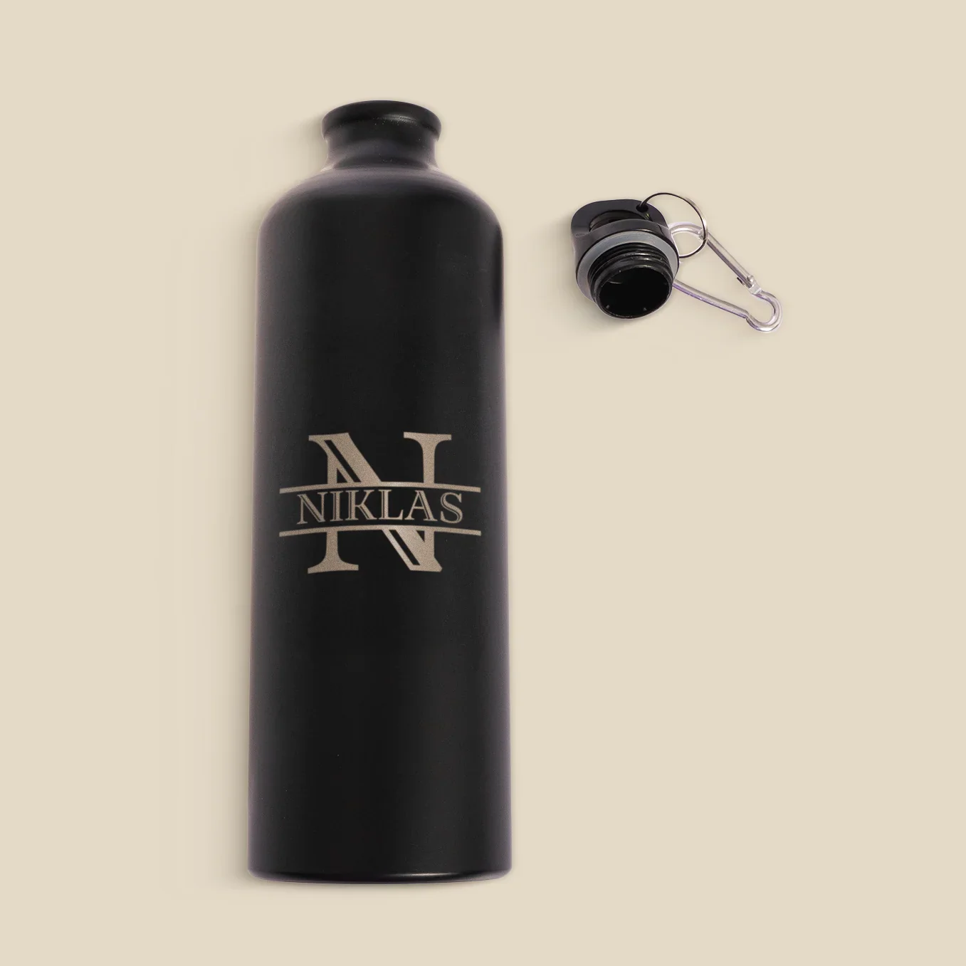 Personalisierte Trinkflasche mit Karabinerhaken "Name" - Image 10