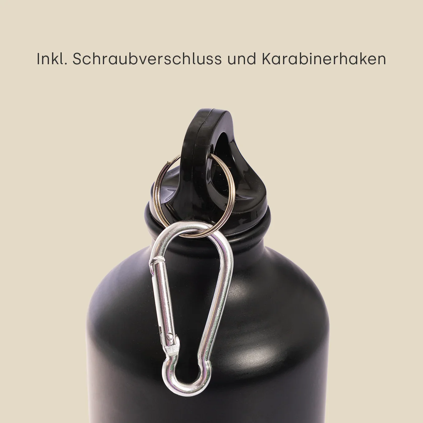 Personalisierte Trinkflasche mit Karabinerhaken "Name" - Image 5