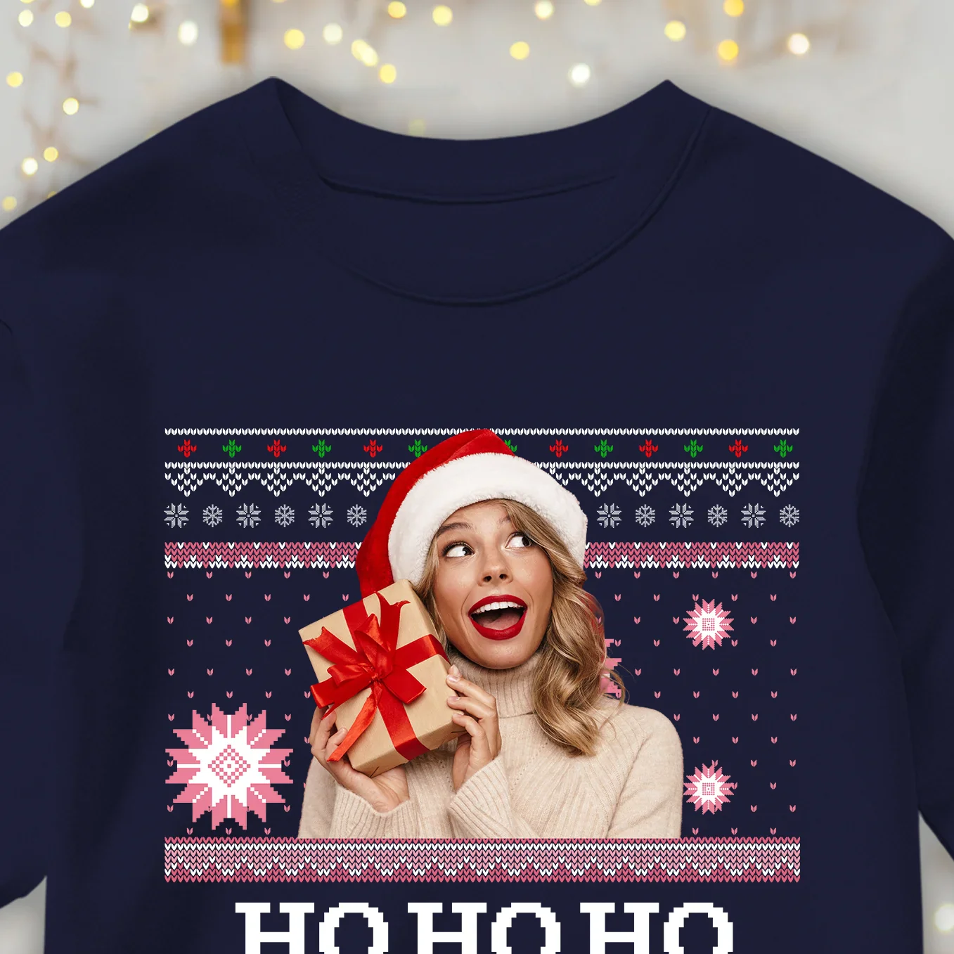 Pull de Noël personnalisé "Ho Ho Ho" - Image 2