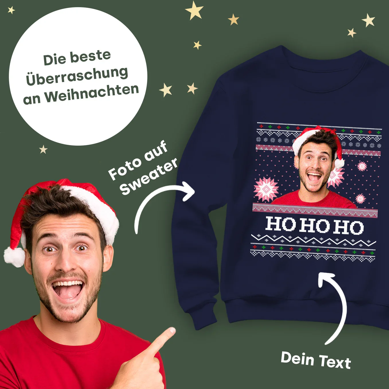 Pull de Noël personnalisé "Ho Ho Ho" - Image 6