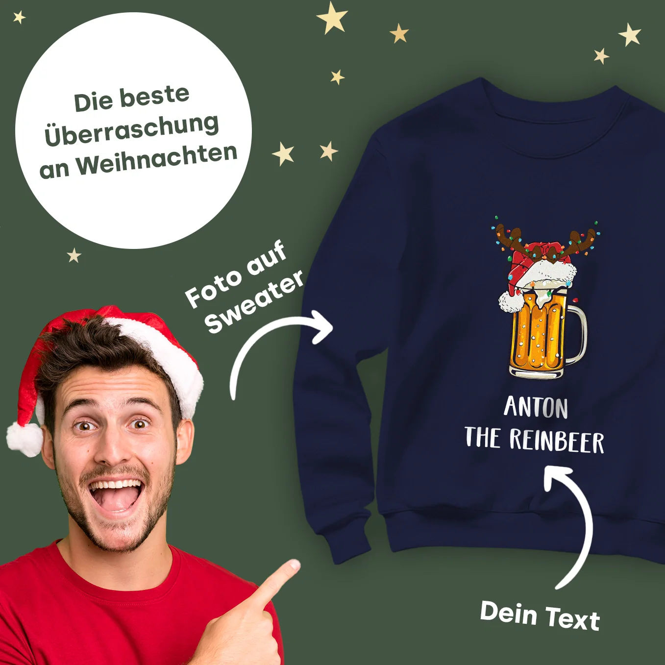 Pull de Noël personnalisé « Reinbeer » - Image 9